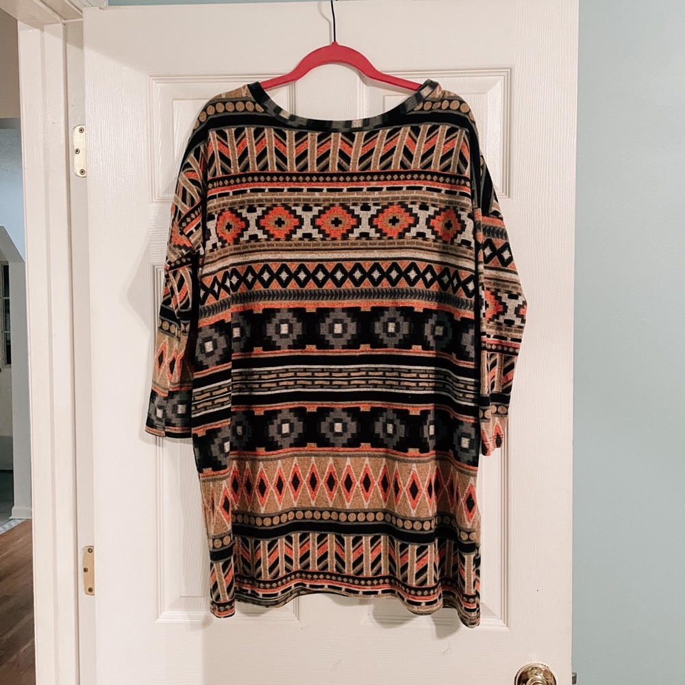 Boho 3 quarter length arm mini dress